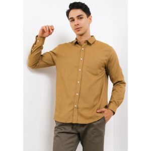 Gianni Visentin Kemeja Lengan Panjang Slim Fit - Coklat Tua