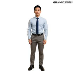 Gianni Visentin Celana Panjang Pria Abu Abu - 4033