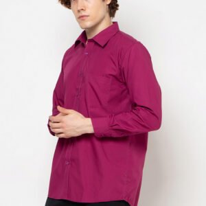 Gianni Visentin Kemeja Pria Lengan Panjang Regular Fit Maroon - 8605