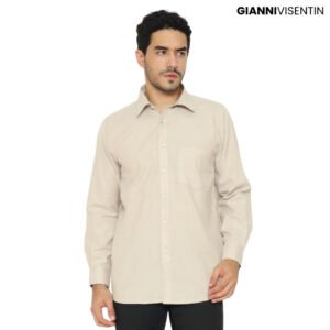 Gianni Visentin - Kemeja Formal Regular Bahan Oxford Putih - 9038