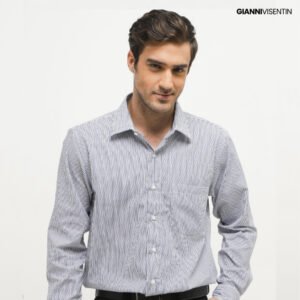 Gianni Visentin - Kemeja Formal Salur Regular Fit - 8989