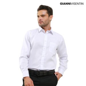 Gianni Visentin - Kemeja Formal Slimfit Bahan Rich Cotton Putih - 3099