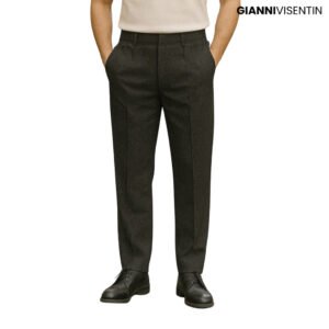 Gianni Visentin - Celana Bahan Formal Regular Hitam - 2146