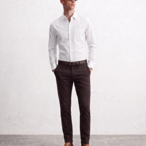 Gianni Visentin Kemeja Pria Formal Slim Fit Lengan Panjang Putih - 4157