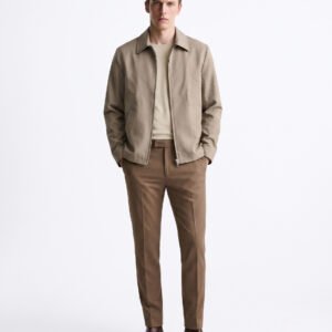 Gianni Visentin Jasket Pria Regular Fit Coklat - 0002
