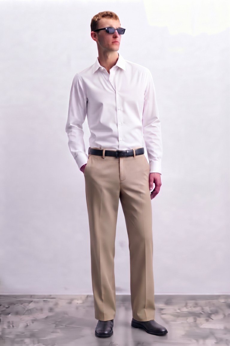 Gianni Visentin Celana Panjang Pria Slim Fit Medium Brown - 4119