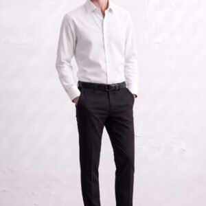 [Buy 1 Get 1 Free] Gianni Vesinten Celana Pria Slim Fit Polyester Hitam - 4118